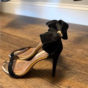 Ted Baker London Black Velvet Heels with Bow
